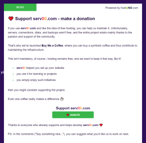 怎么感觉将来serv00.com要收费